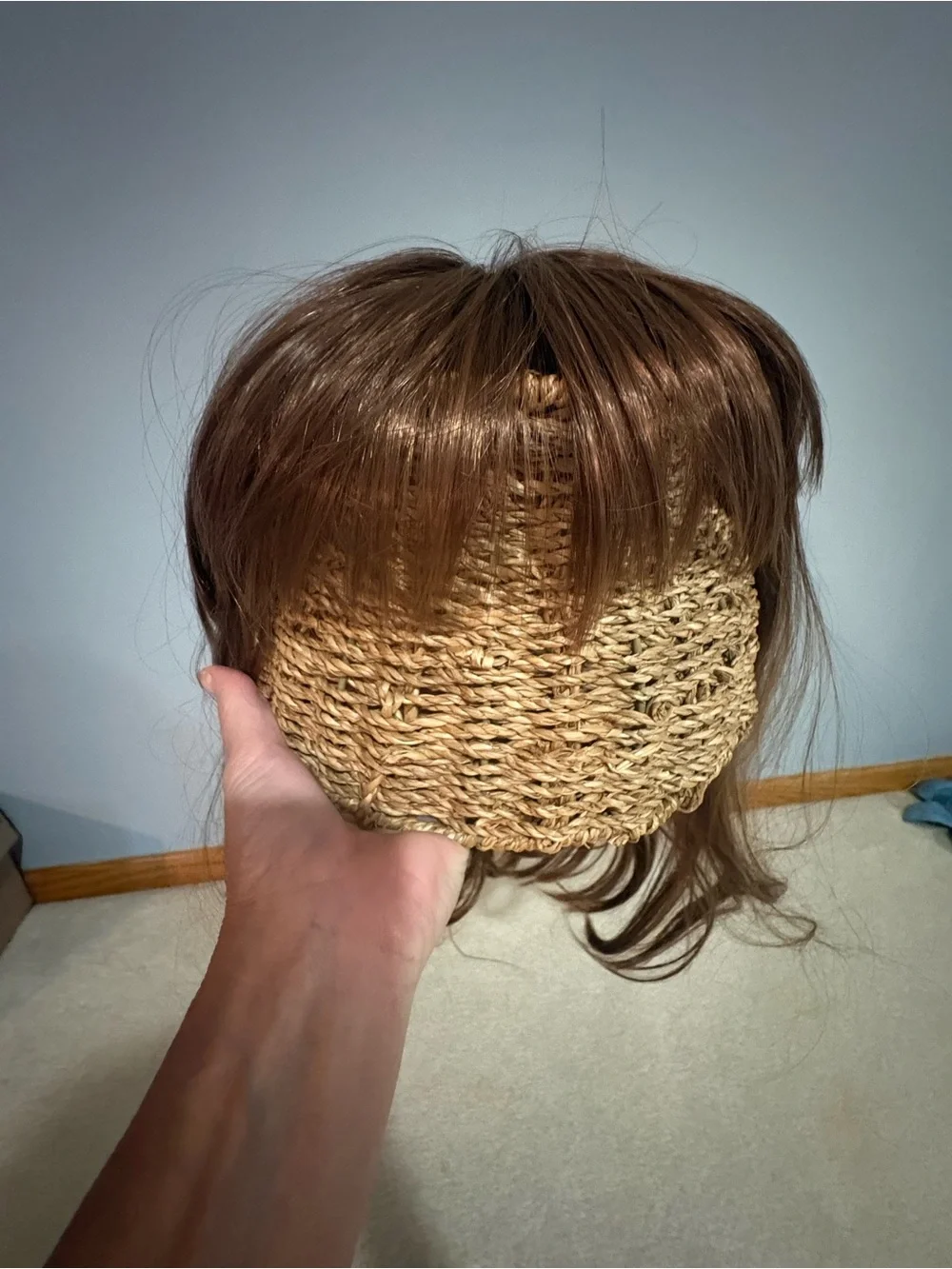 Chestnut Brown Clip-In Fringe Hairpiece for Women - Unbranded